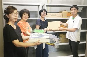 内海産業株式会社さまより衛生物品等をご提供いただきました2