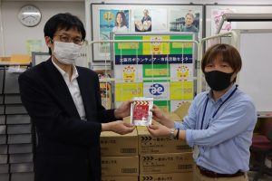 三菱電機株式会社から牛丼を提供いただきました
